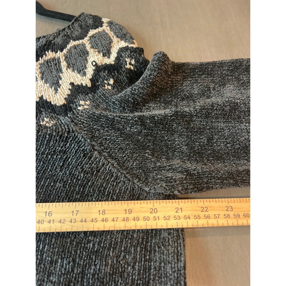 Farmers Market Iceland Fair Isle Sweater Knit 3/4 Bell Sleeve Women's Medium - Picture 4 of 8